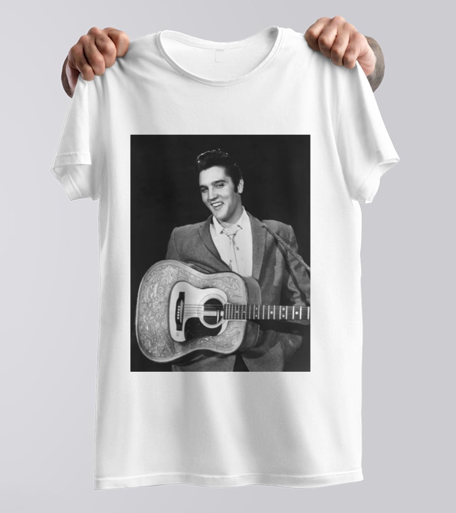 Elvis Presley Rock And Roll Iconic 1956 Style With Guitar T-Shirt