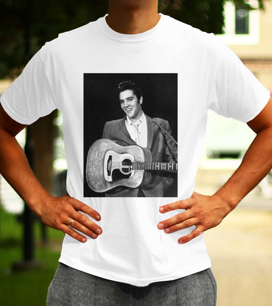 Elvis Presley Rock And Roll Iconic 1956 Style With Guitar T-Shirt