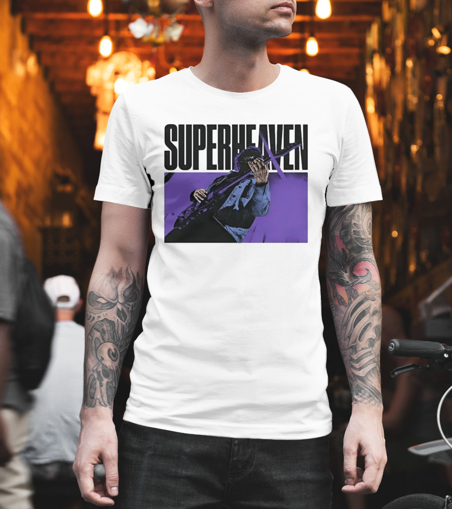Superheaven Guitarist Performance Alternative Rock Purple Aesthetic T-Shirt