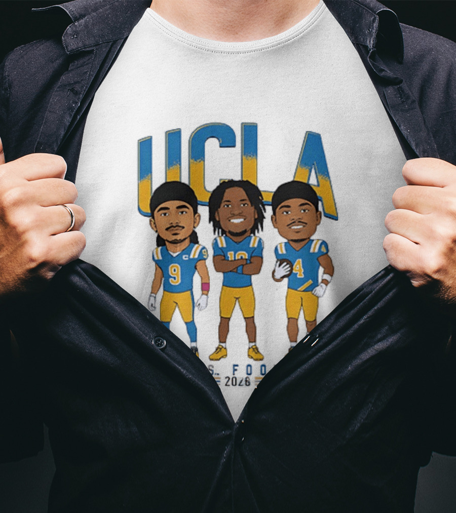UCLA Bruins Football 2026 Players Cartoon Characters T-Shirt