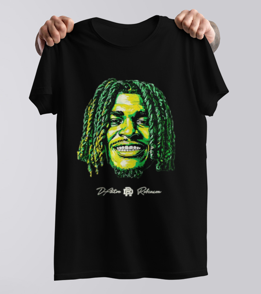 D’Antre Robinson Oregon Ducks NCAA Football Big Head T-Shirt