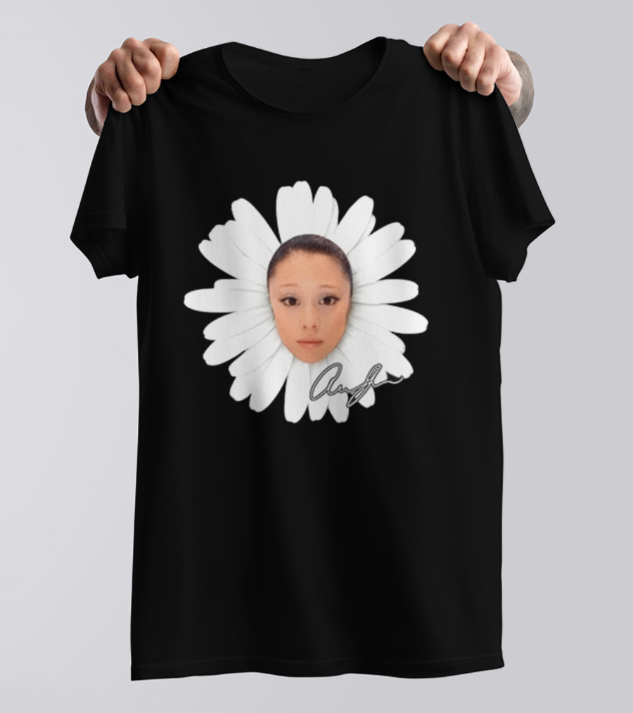 Ariana Petal Daisy Meme Face Cute Signature T-Shirt