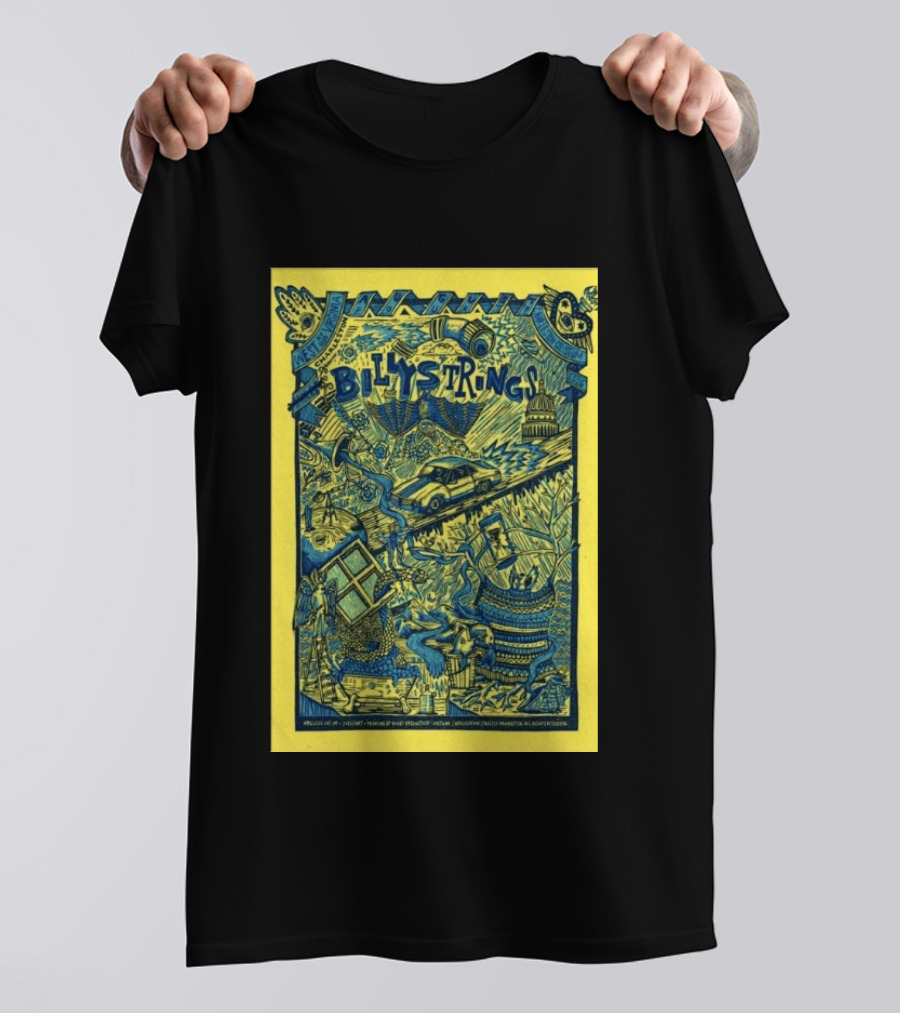 Billy Strings Charleston WV Aug 4 2026 Tour Concert Car Mountains Capitol Building T-Shirt