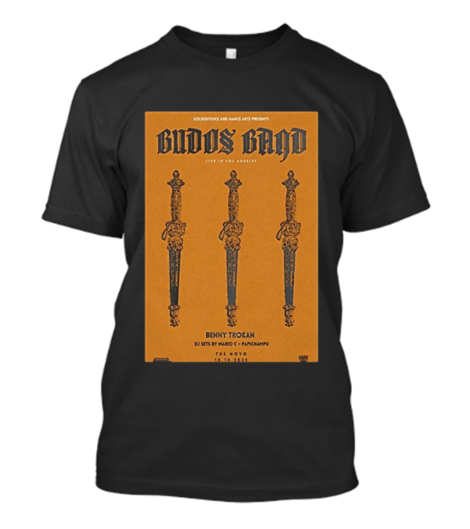 Budos Band Live Los Angeles The Novo October 10 2025 Benny Trokan Mario C Pachyman T-Shirt