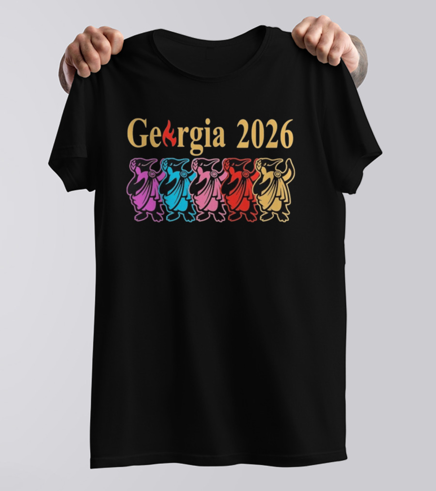 Georgia 2026 Colorful Penguin Lineup T-Shirt