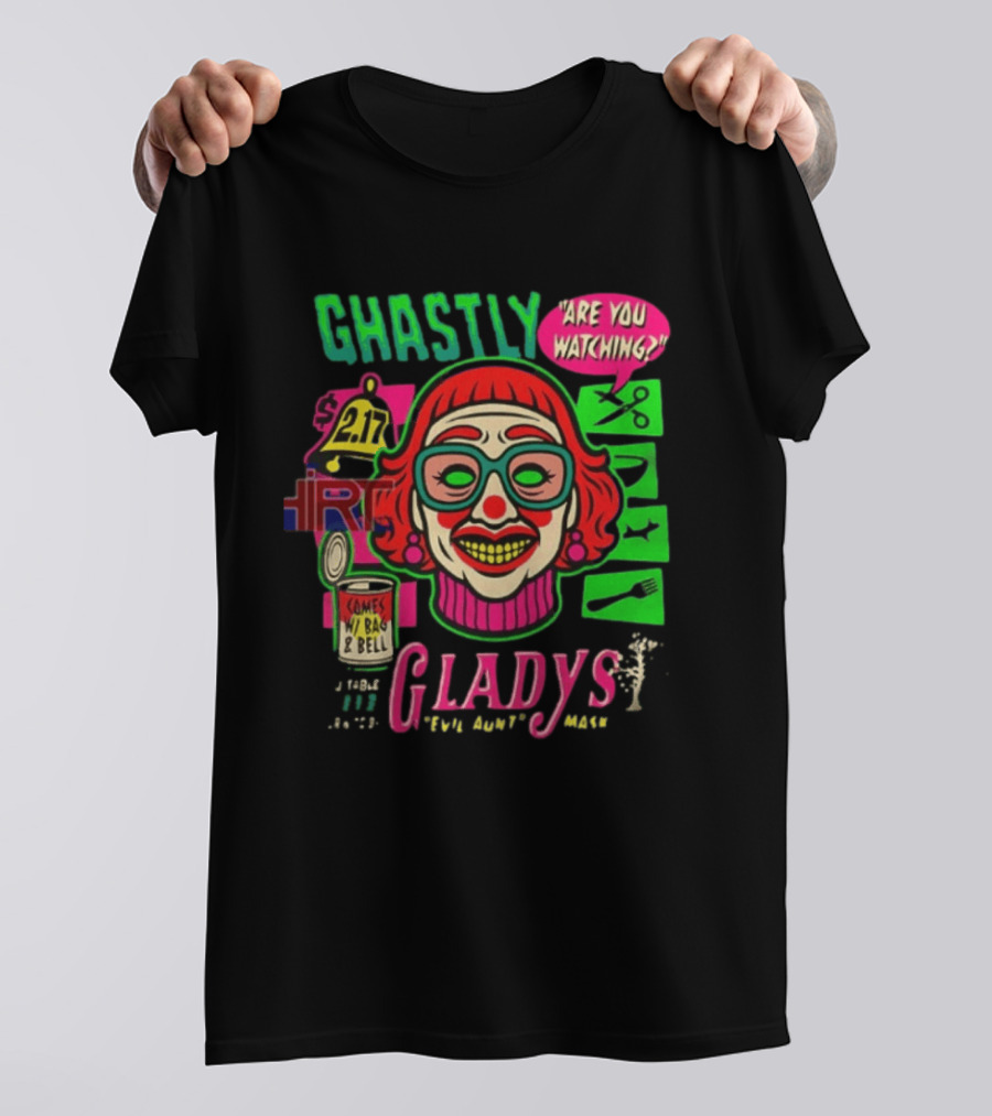 Ghastly Gladys Are You Ing Retro Clown Vintage Pop T-Shirt