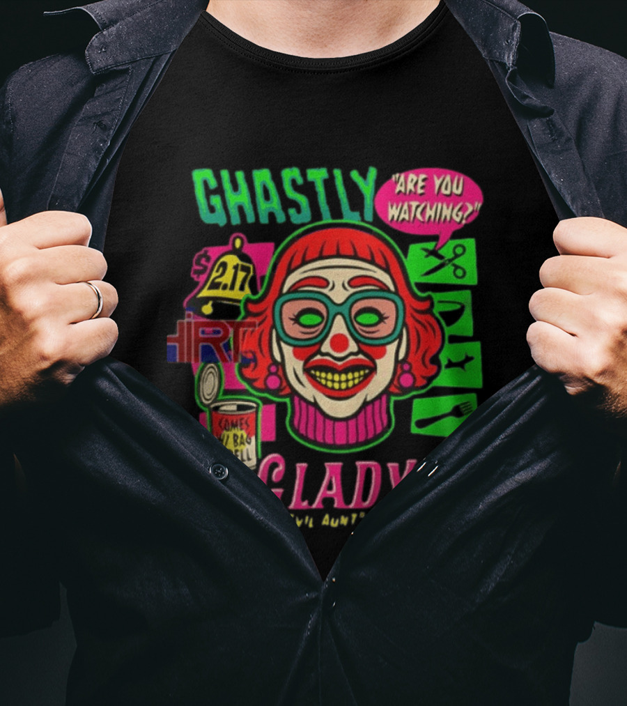 Ghastly Gladys Are You Ing Retro Clown Vintage Pop T-Shirt