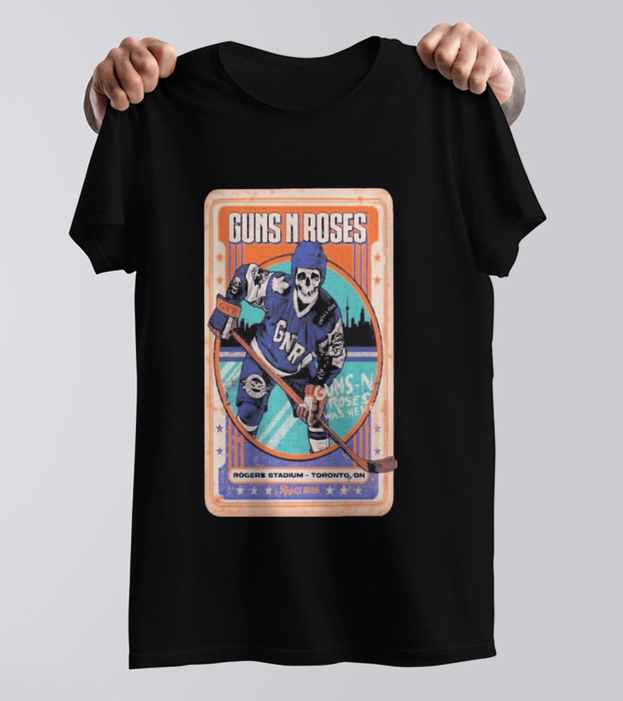 Guns N Roses Rogers Stadium Toronto ON 08 05 2026 Hockey Skeleton T-Shirt