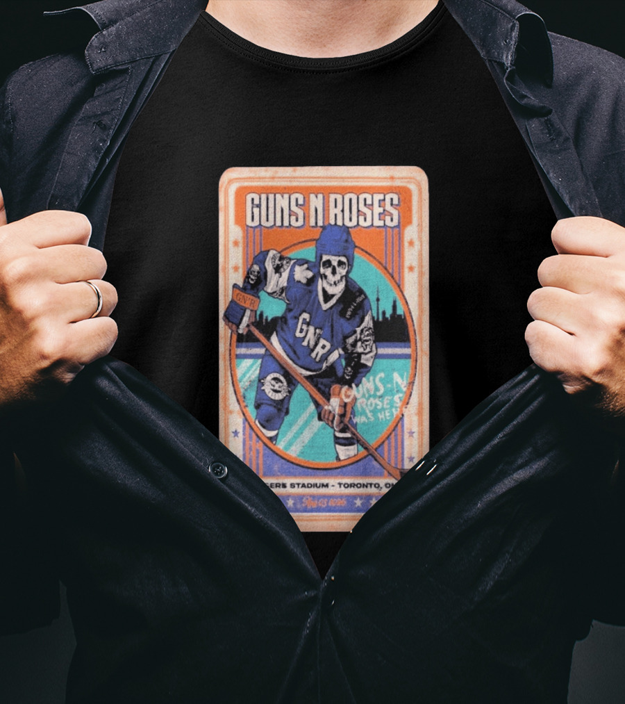 Guns N Roses Rogers Stadium Toronto ON 08 05 2026 Hockey Skeleton T-Shirt