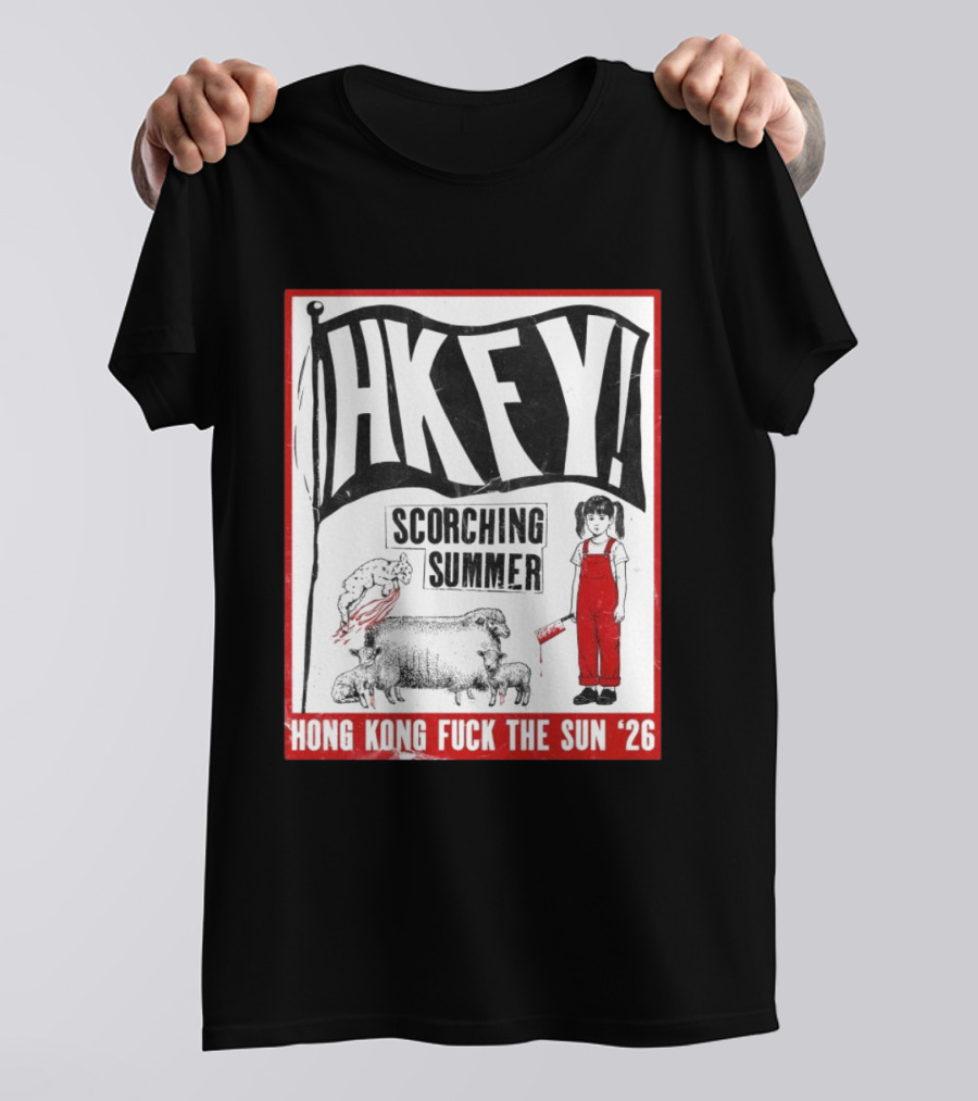 HKFY Scorching Summer Hong Kong Fuck The Sun 26 With Girl In Red Overalls And Sheep T-Shirt