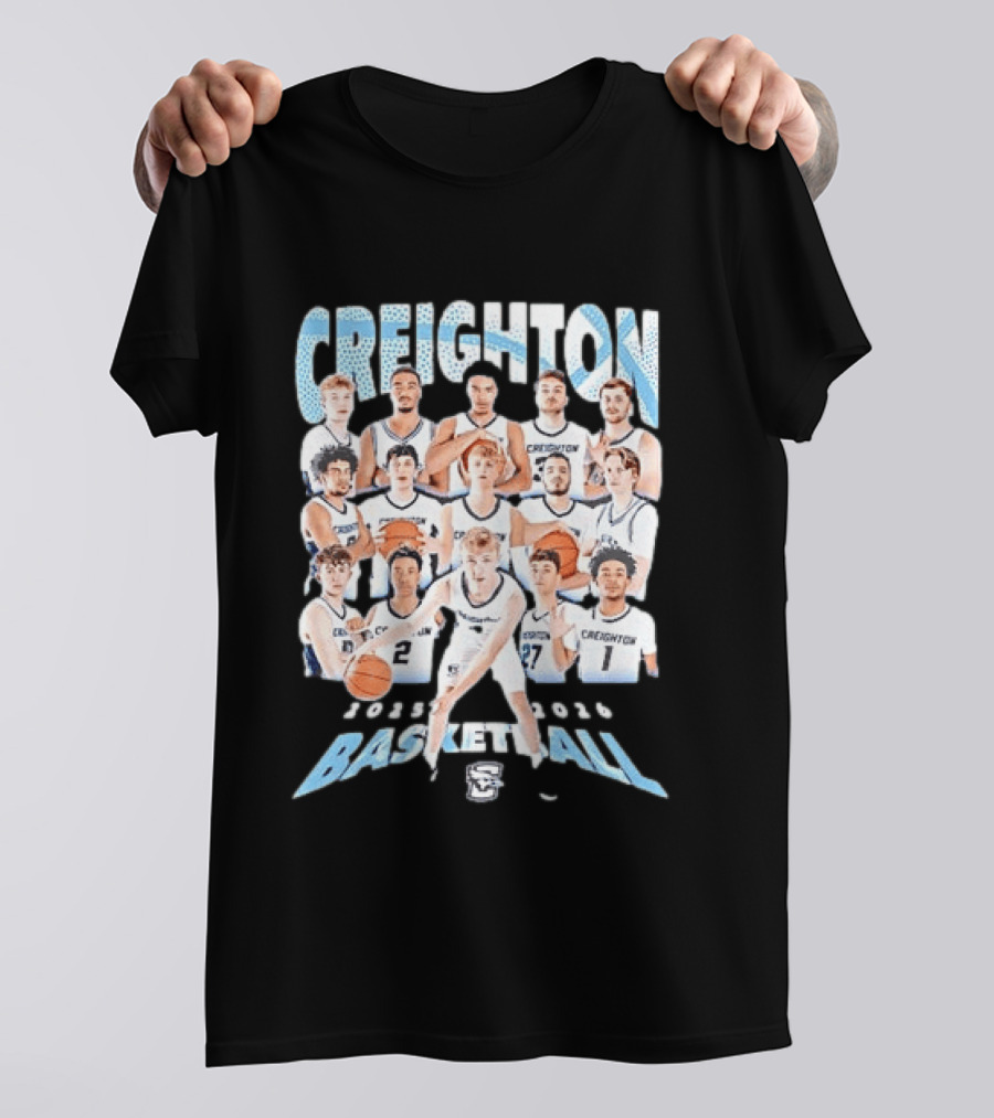 Creighton 2026 Basketball Team Players Roster T-Shirt