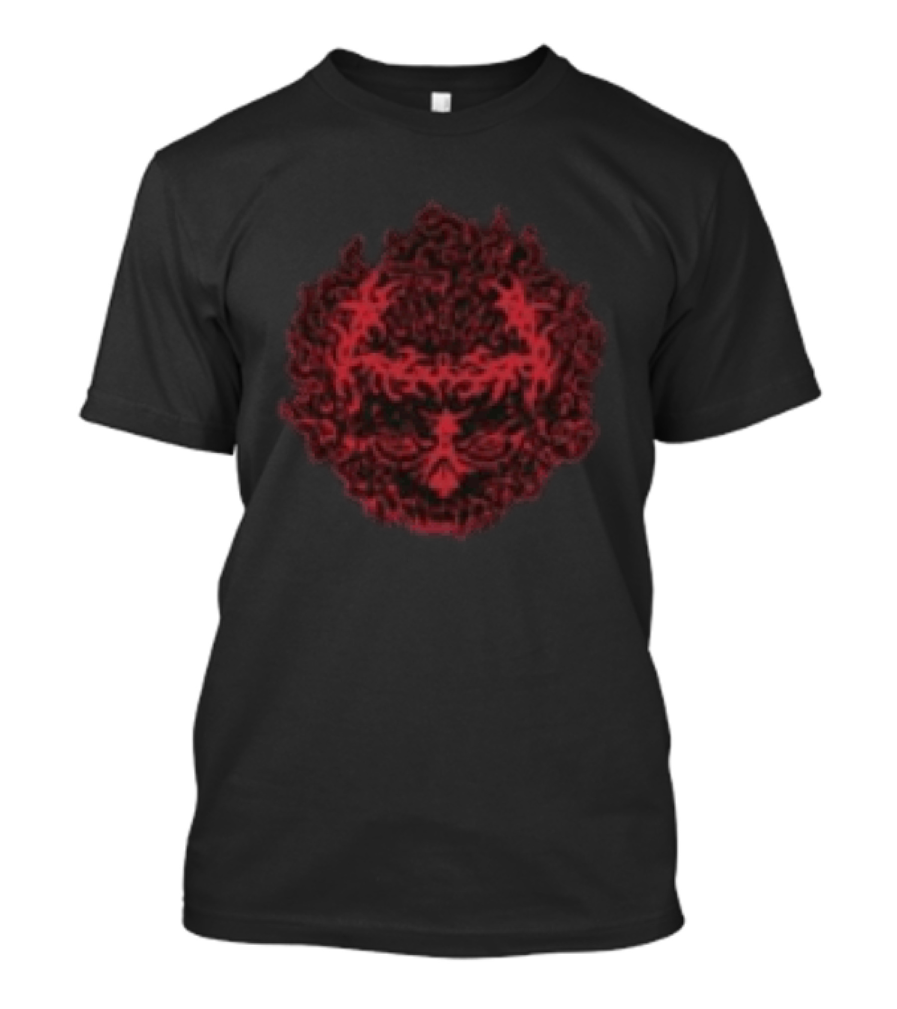 Daze Store Bloodshed Skull Red Floral Skull T-Shirt