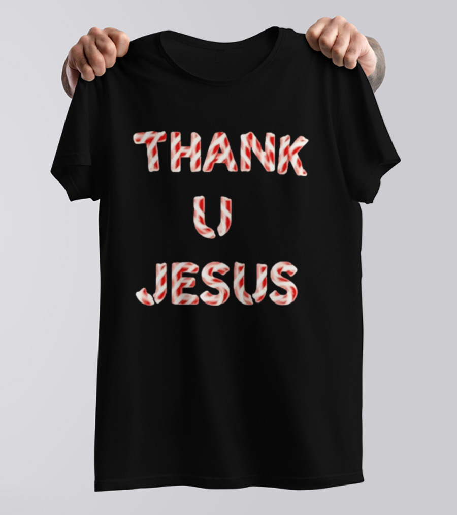 Original Daydrian Harding Thank U Jesus Candy Cane T-Shirt