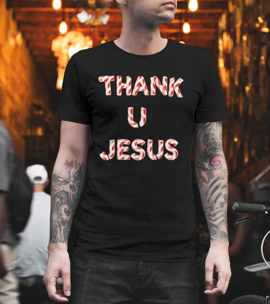 Original Daydrian Harding Thank U Jesus Candy Cane T-Shirt