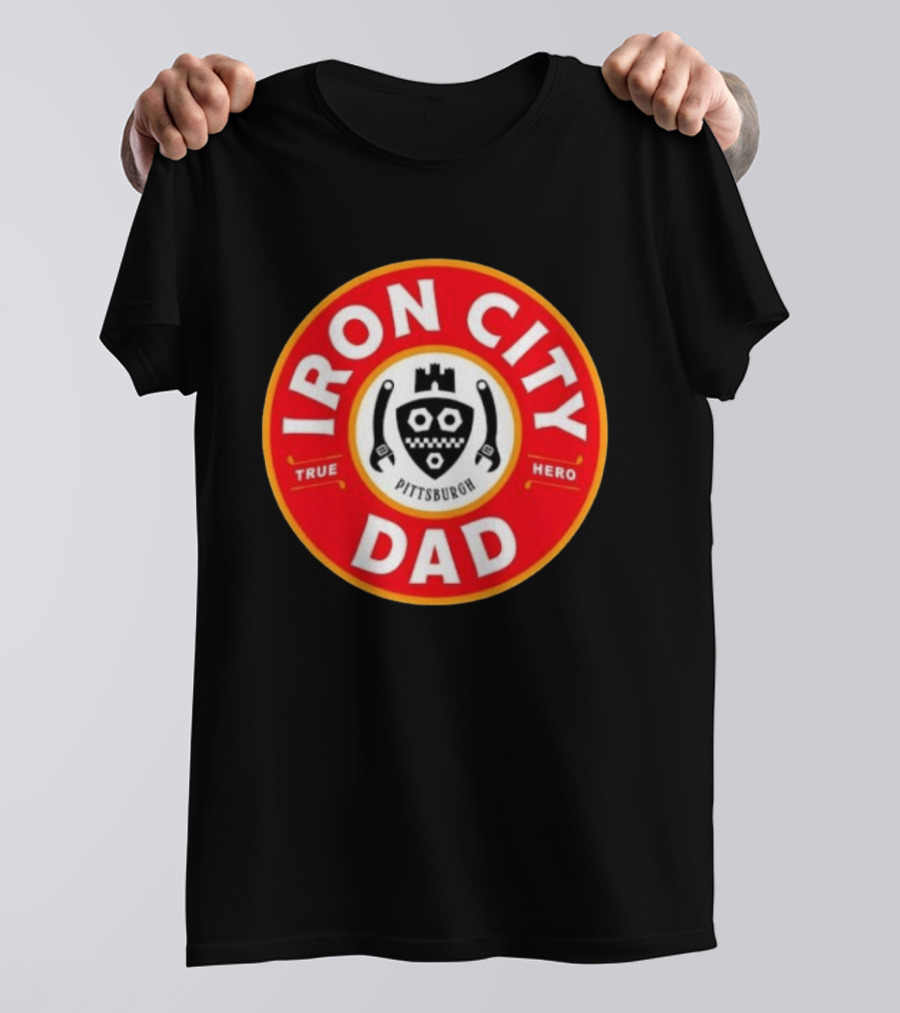 Iron City Dad Pittsburgh True Hero Circle T-Shirt