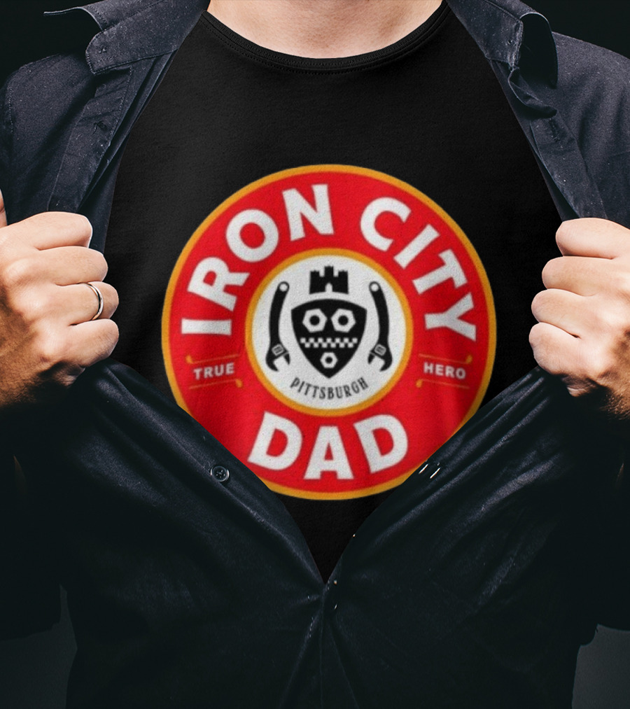 Iron City Dad Pittsburgh True Hero Circle T-Shirt