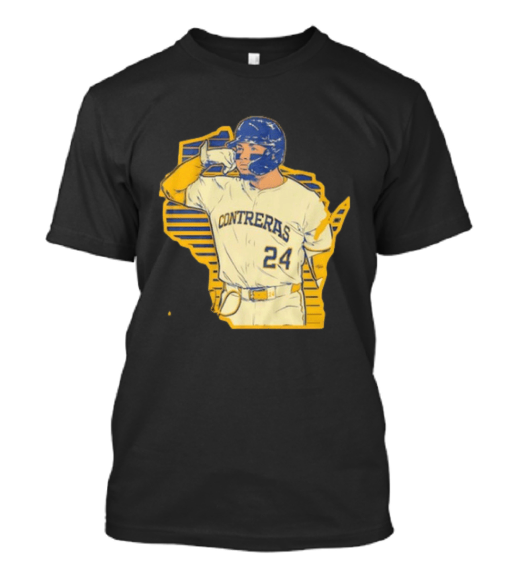 William Contreras Number 24 Milwaukee Baseball Player Original T-Shirt