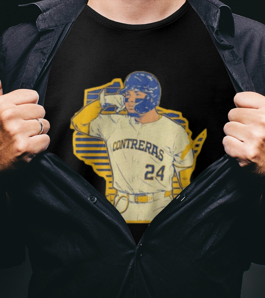 William Contreras Number 24 Milwaukee Baseball Player Original T-Shirt