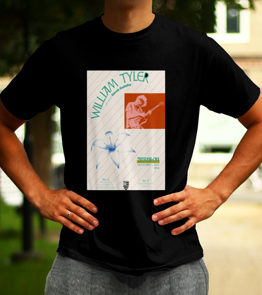 William Tyler Shazhad Shashidhar Zebulon California Concert November 5 6 7 2025 Mohave Gold Ojai Underground T-Shirt