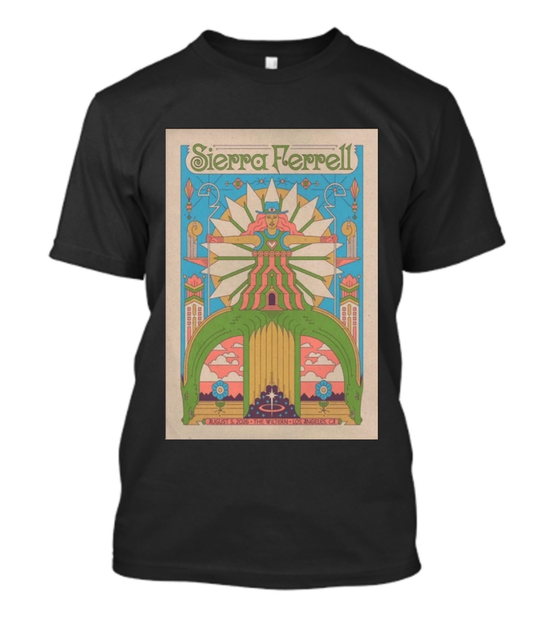 Sierra Ferrell August 5 2026 The Wiltern Los Angeles CA Psychedelic Tour T-Shirt