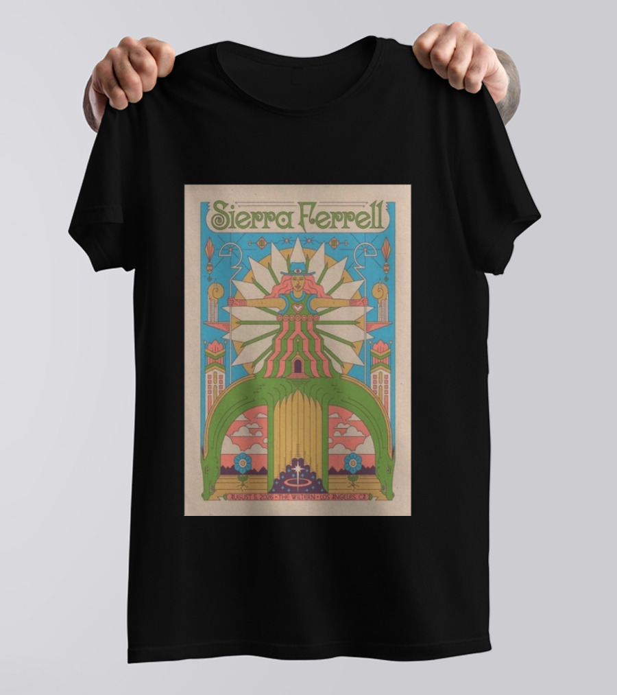 Sierra Ferrell August 5 2026 The Wiltern Los Angeles CA Psychedelic Tour T-Shirt