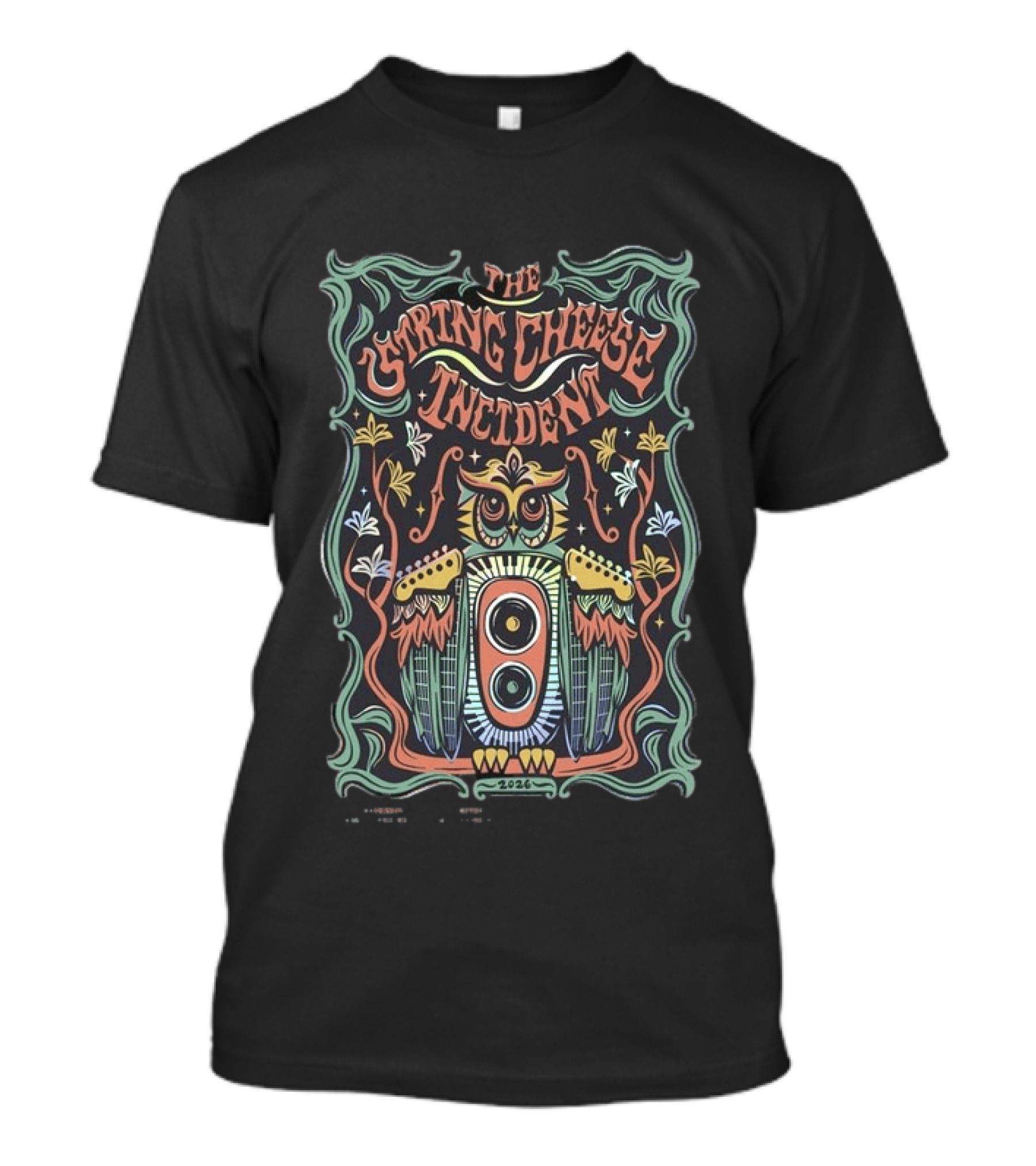 The String Cheese Incident Tour 2026 Owl Speaker T-Shirt