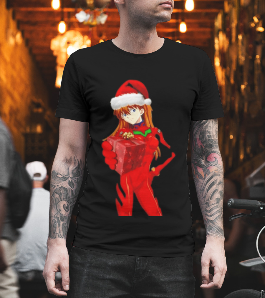 Asuka Christmas Present Neon Genesis Evangelion Anime T-Shirt
