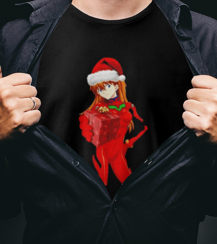 Asuka Christmas Present Neon Genesis Evangelion Anime T-Shirt