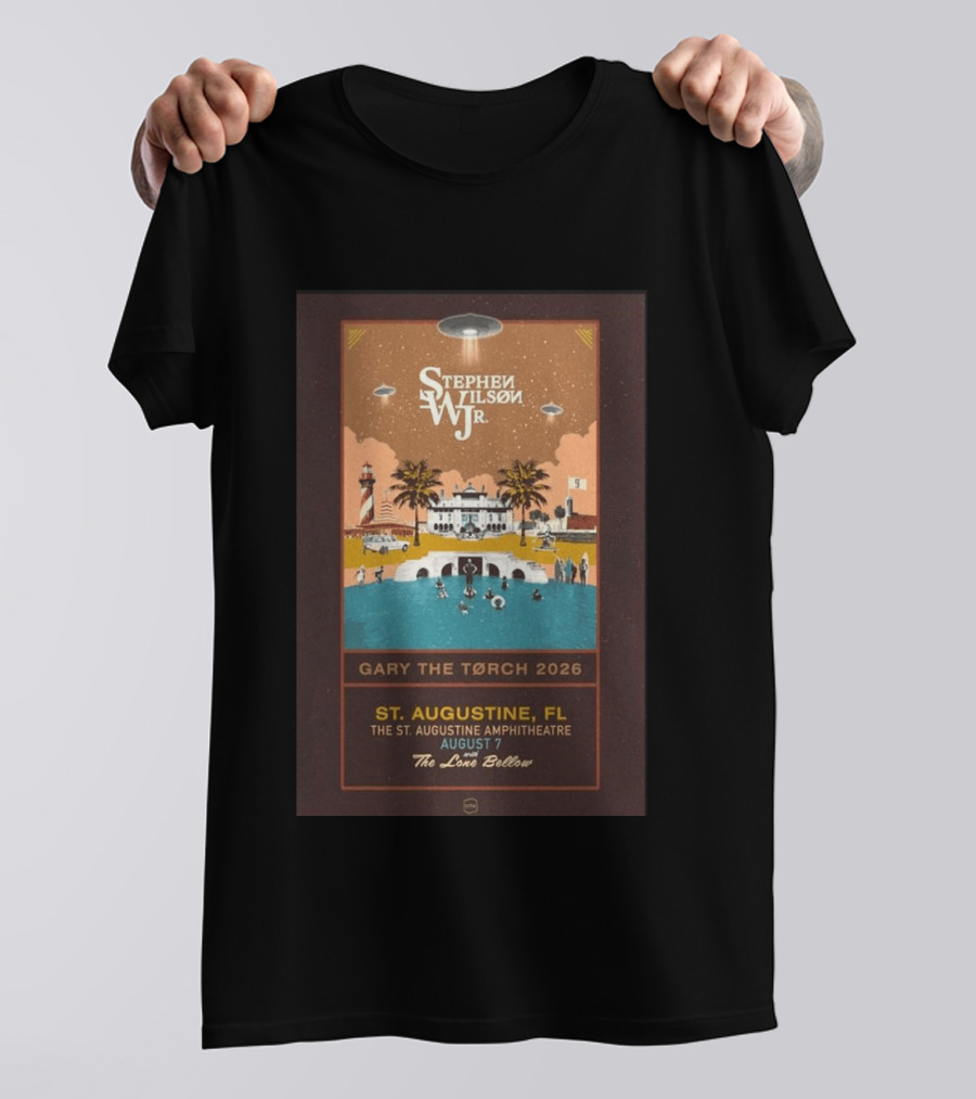 Stephen Wilson Jr St. Augustine Amphitheatre August 7 2026 Gary The Torch The Lone Bellow T-Shirt