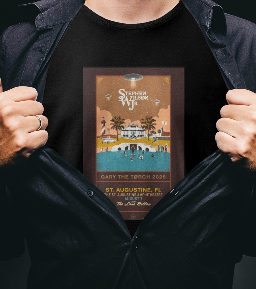 Stephen Wilson Jr St. Augustine Amphitheatre August 7 2026 Gary The Torch The Lone Bellow T-Shirt