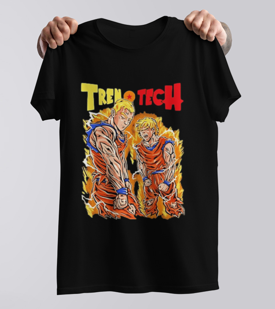 Tren Tech Dragon Ball Z Super Saiyan Goku Transformation Energy Burst T-Shirt