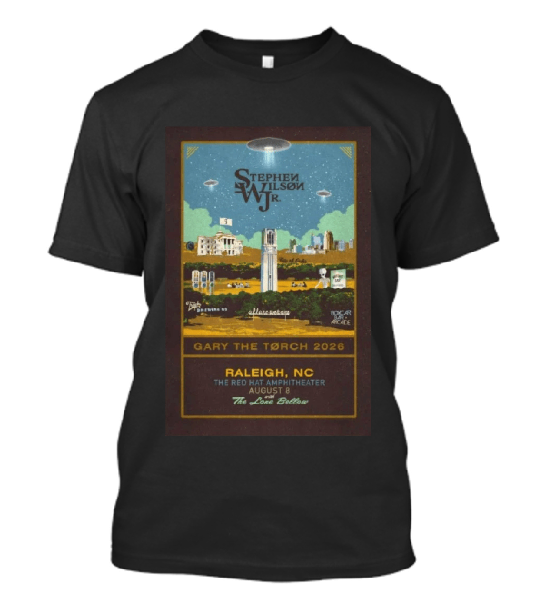 Stephen Wilson JR. Gary The Torch 2026 Raleigh NC Red Hat Amphitheater August 8 The Love Below T-Shirt