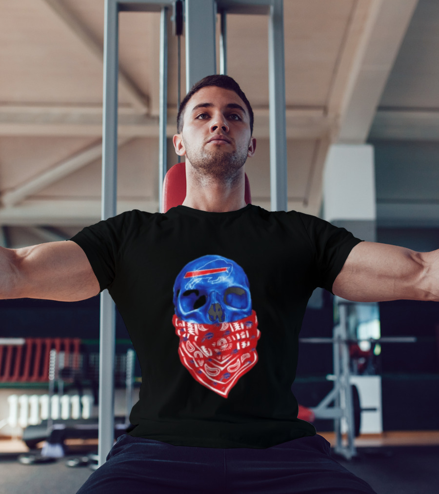 Outlaw Skull Gang Buffalo Bills Bandana Face Covering Trend T-Shirt