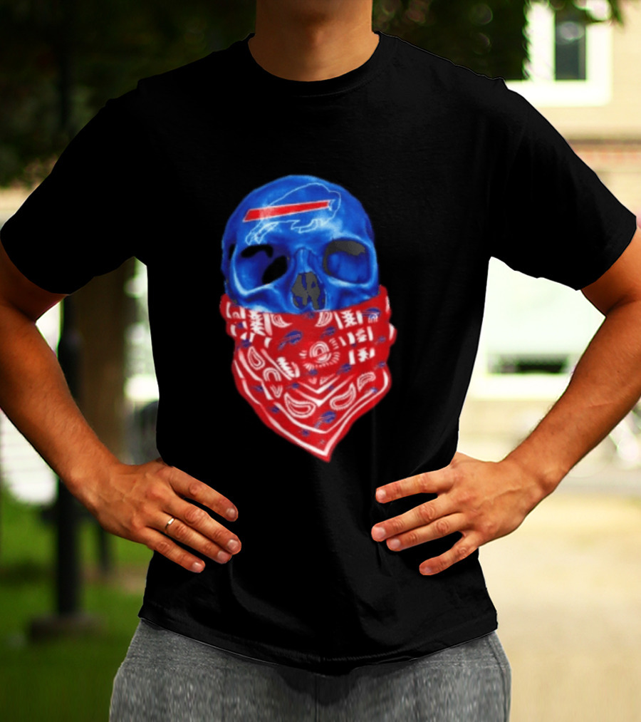 Outlaw Skull Gang Buffalo Bills Bandana Face Covering Trend T-Shirt