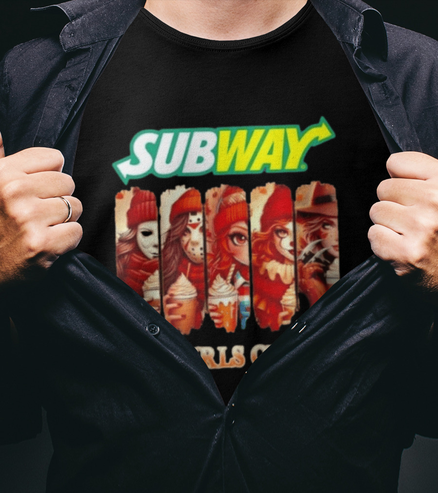 Trendy Subway The Girls Of Fall Cosplay Halloween T-Shirt