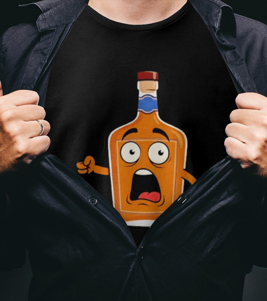 Tears Of The Left Whiskey Funny Cartoon Expression T-Shirt