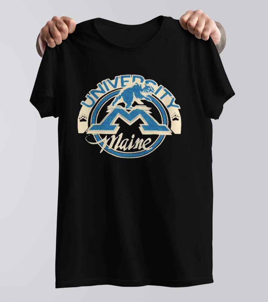 University Of Maine Bear Mascot Circular T-Shirt