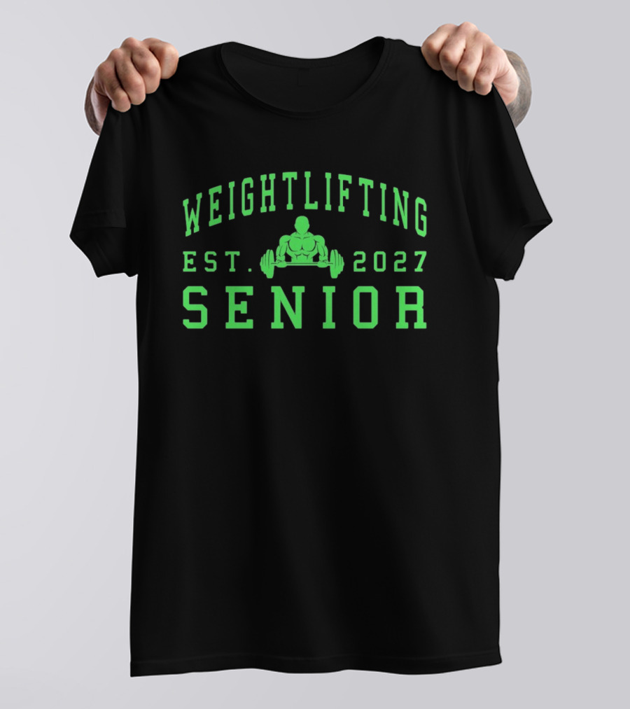 Weightlifting Senior Est 2027 Bodybuilding Gym Essentials T-Shirt
