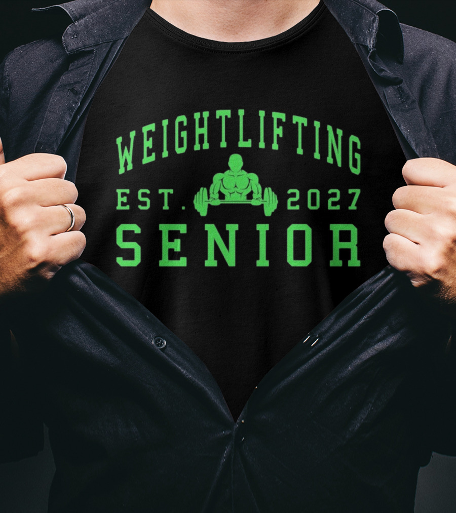 Weightlifting Senior Est 2027 Bodybuilding Gym Essentials T-Shirt
