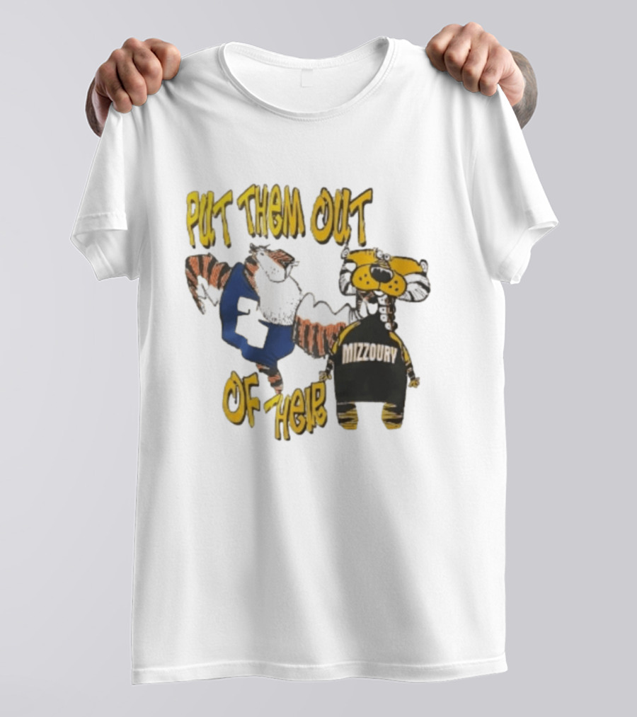 Put Them Out Of Their Mizzoury Auburn Tigers Missouri Tigers T-Shirt