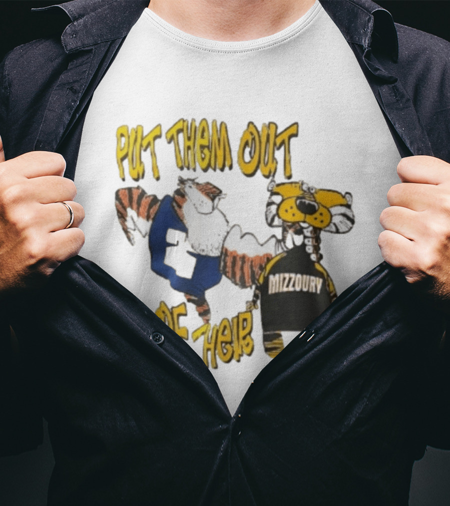 Put Them Out Of Their Mizzoury Auburn Tigers Missouri Tigers T-Shirt