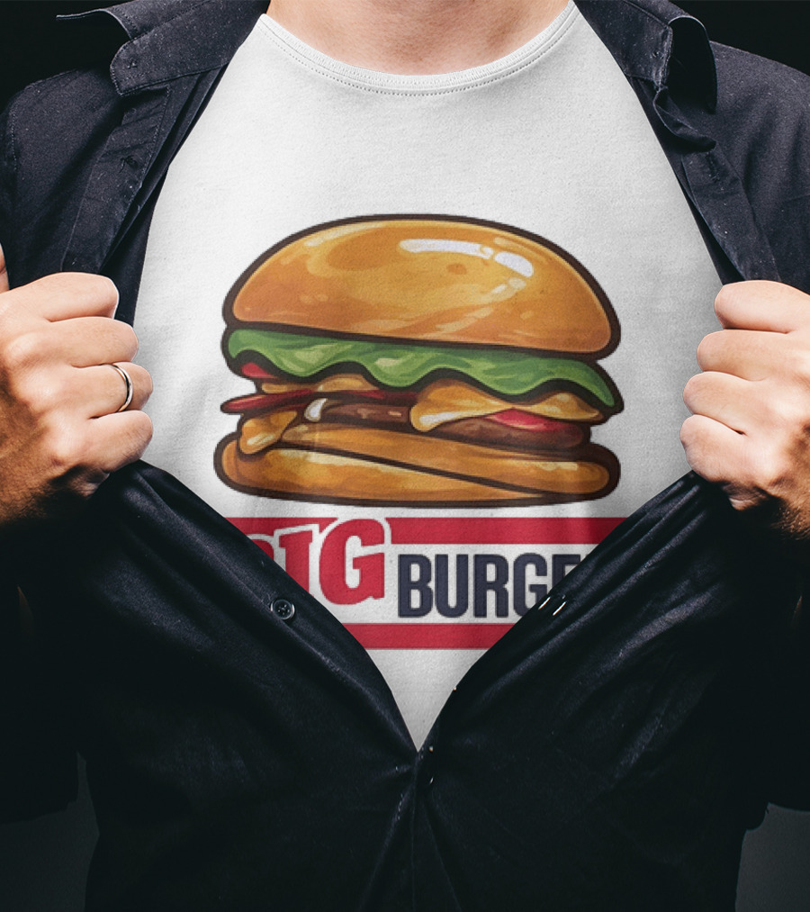 Big Burger Cheeseburger Fast Food Hamburger T-Shirt