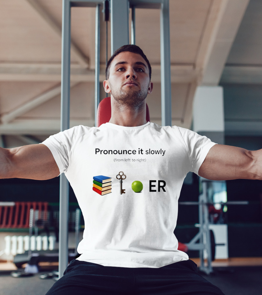 Pronounce It Slowly Books Key Lime ER Puzzle T-Shirt