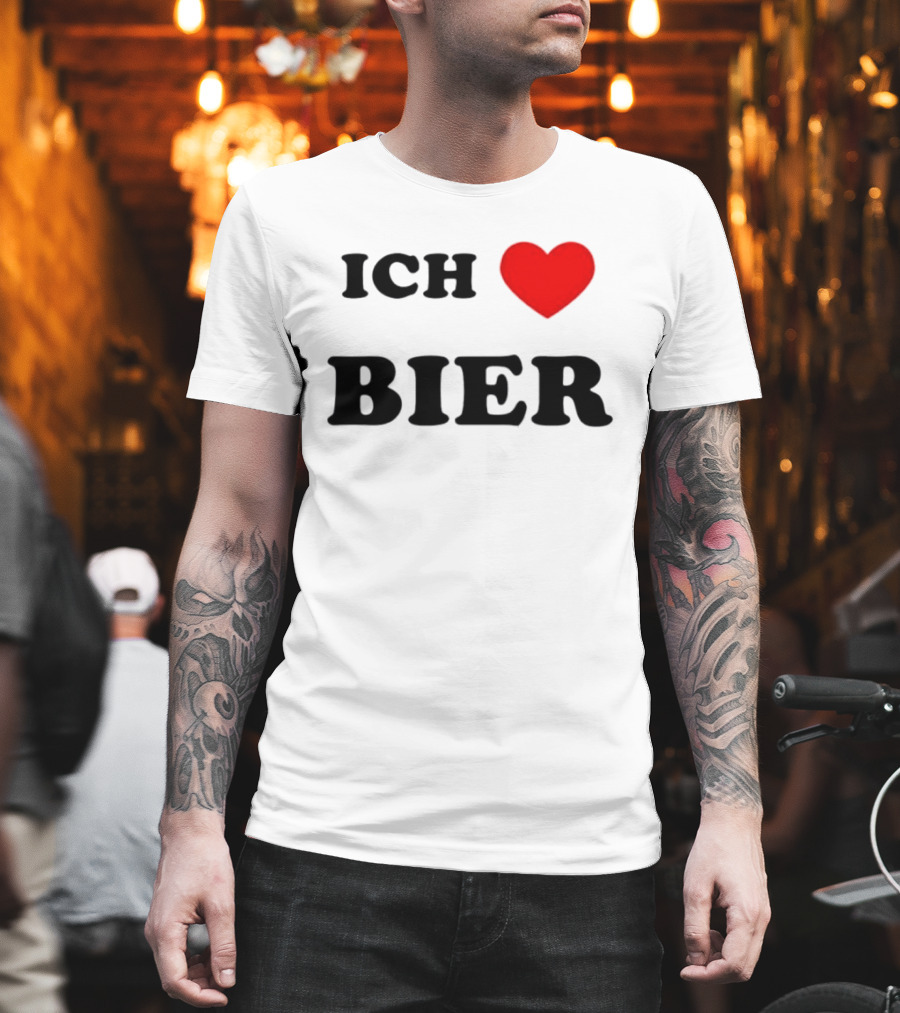 Ich Liebe Bier Heart Symbol For Beer Lovers T-Shirt