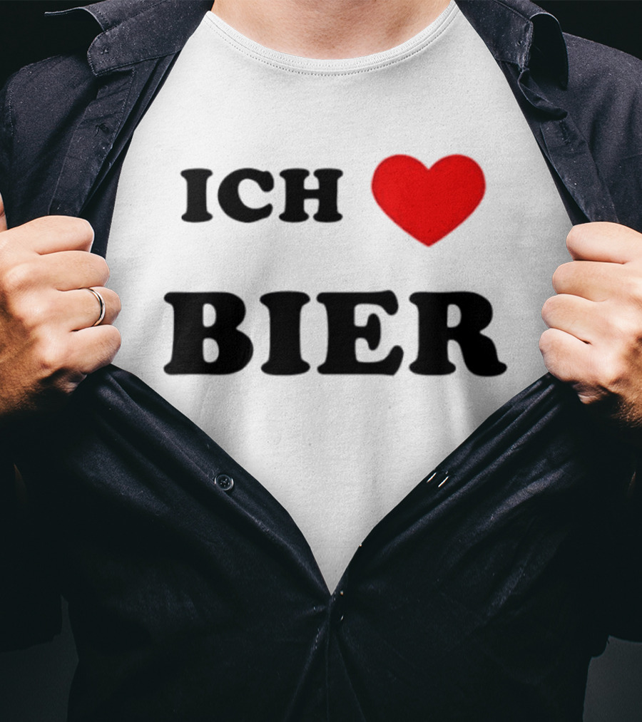 Ich Liebe Bier Heart Symbol For Beer Lovers T-Shirt