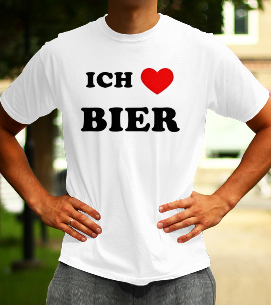 Ich Liebe Bier Heart Symbol For Beer Lovers T-Shirt