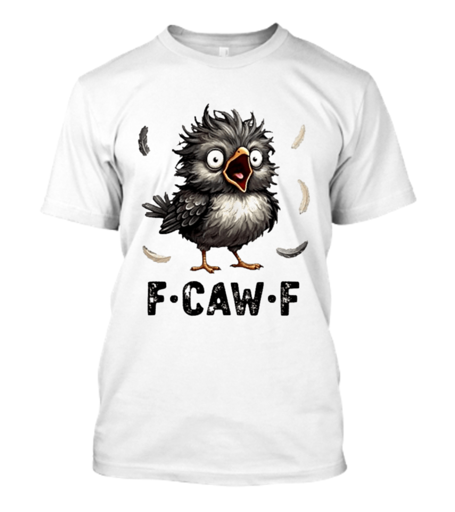 F Caw F Classic Baby Chicken With Feathers T-Shirt