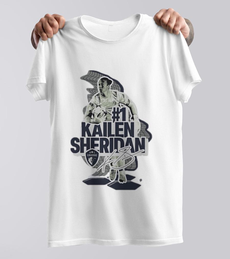 Kailen Sheridan North Carolina Courage #1 Signature Collection T-Shirt