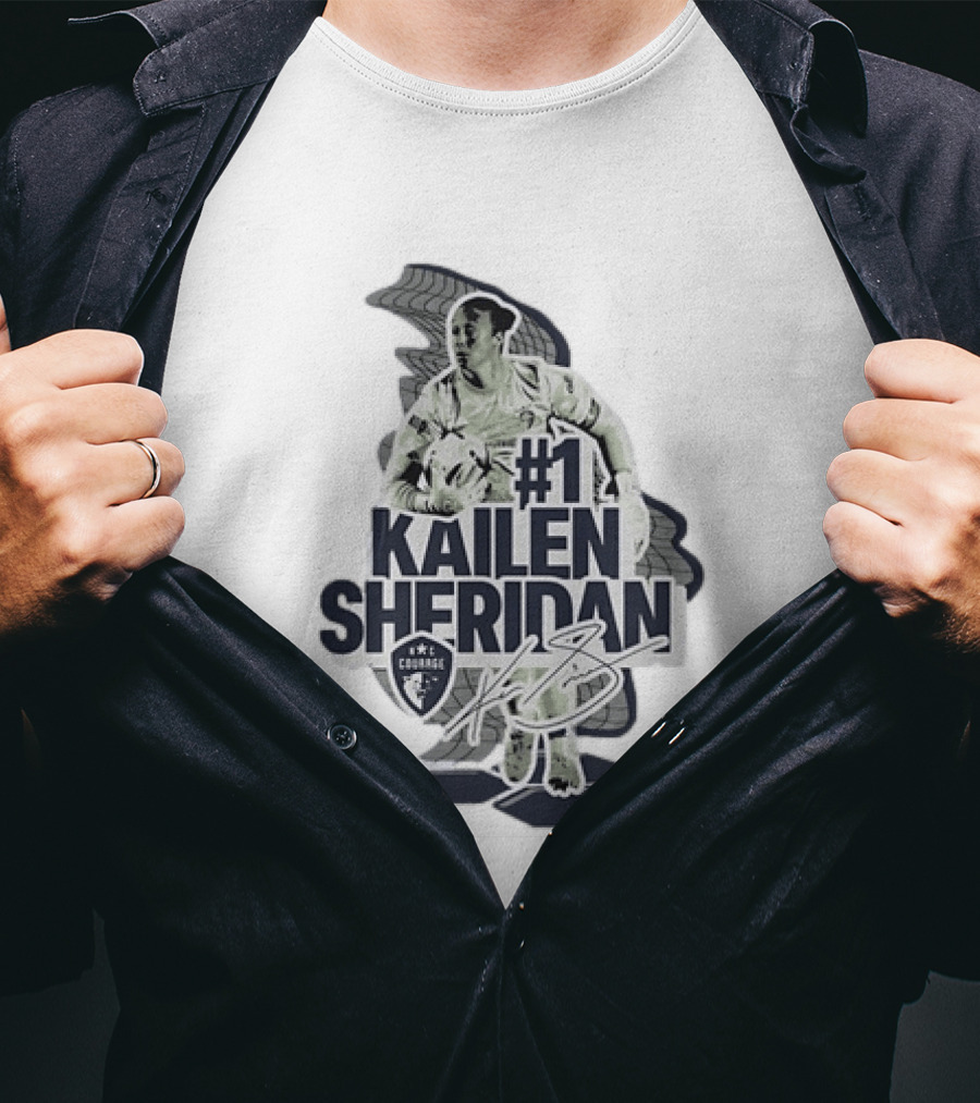 Kailen Sheridan North Carolina Courage #1 Signature Collection T-Shirt
