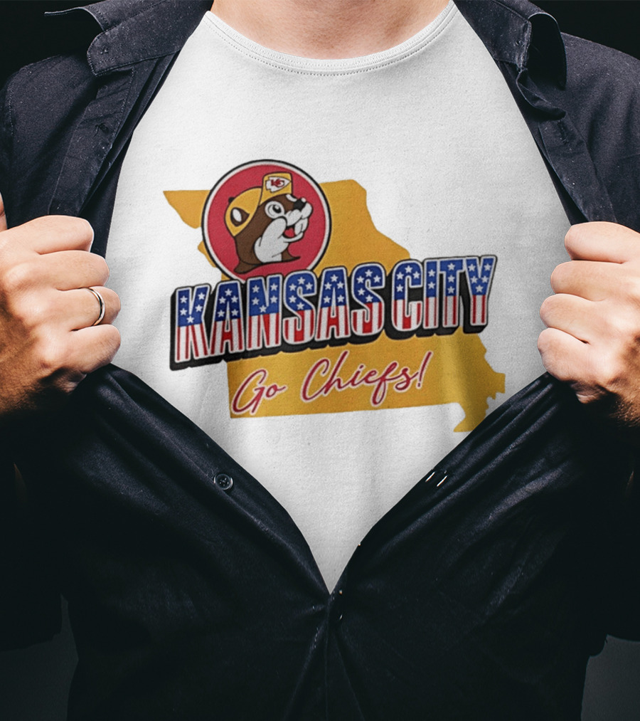 Kansas City Chiefs Buc Ees Go Chiefs Patriotic Kansas City T-Shirt